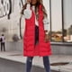 thumbnail image 4 of Chaqueta de mujer con capucha, manga larga, cremallera, sin mangas, parkas, abrigos, tops con bolsillo, 4 of 6