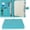 Cyan, variant on A4 PU Leather 3 & 4 Ring Holder Writing Portfolio Multi Document Case with Removable Binder Clipboard and Functional Pocket for Organizer Office Travel School (Coffee)