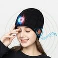 thumbnail image 6 of Men Women Bluetooth Beanie, Bluetooth 5.0 Wireless Winter Warm Knit Hats Cap, Mic and HD Speakers, Gifts for Outdoors Family Thanksgiving Christmas , Unisex Christmas Gift  (Black), 6 of 7
