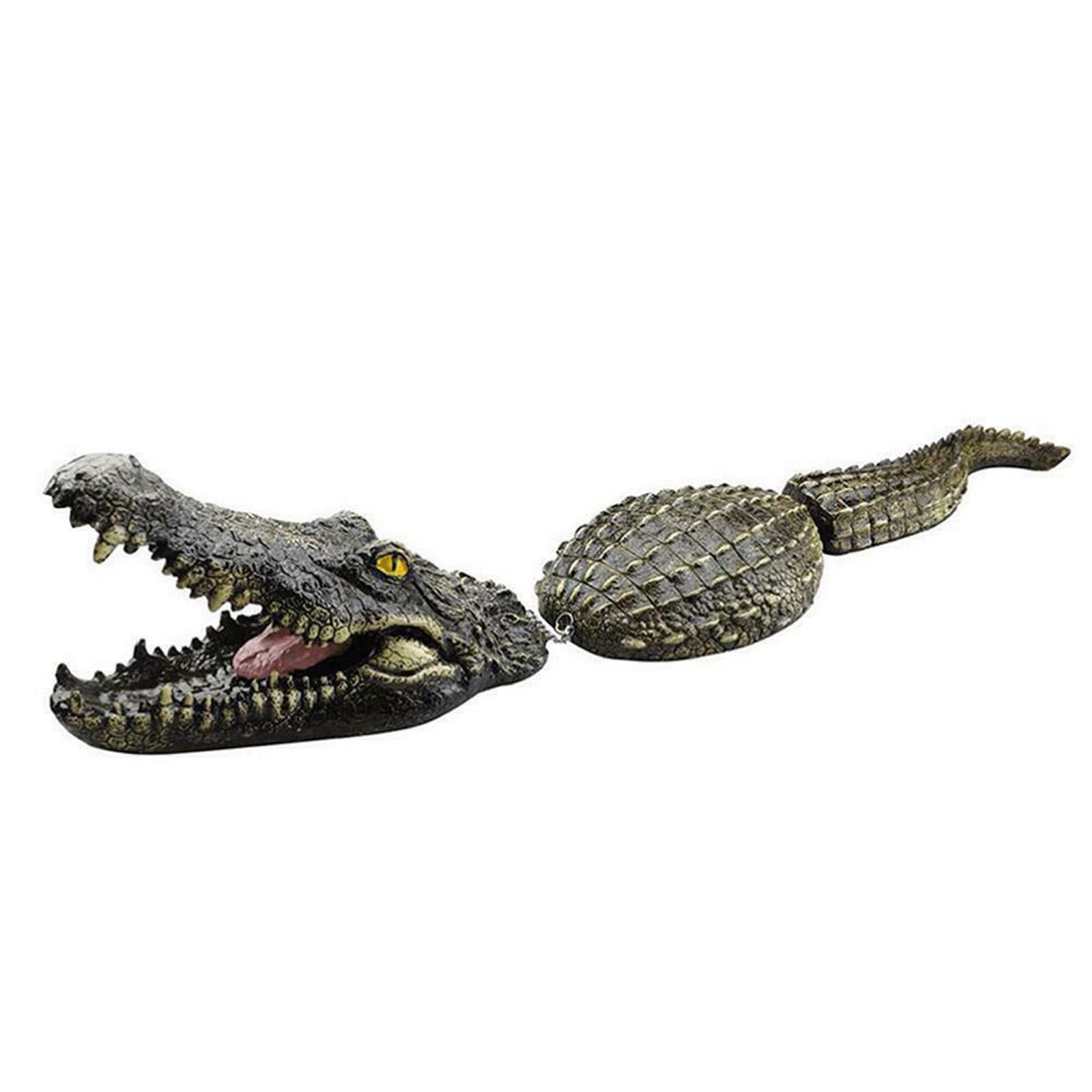 Floating Crocodile Head Water Decoy Simulation Realistic Alligator Pond Decor 