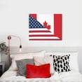 thumbnail image 4 of Fuzoiu USA Canada Flag Print Canvas Wall Art for Bathrooms,Wall Decor for Bedroom,Framed Artwork for Wall,Modern Wall Decorations Prints Picture for Kitchen Home, 4 of 6