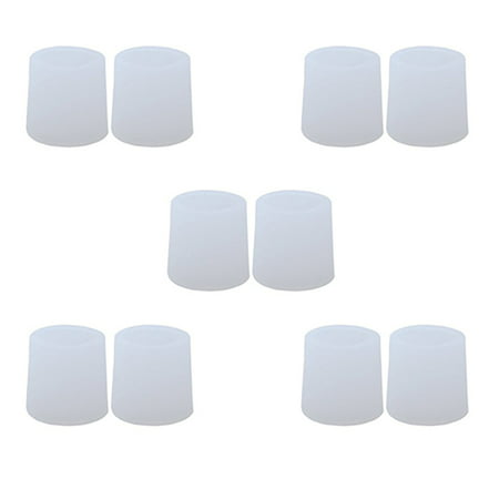 5 Pairs of Gel Toe Protector Corn Toe Seperator Toe Relief Sleeves for Little Toe (White Open