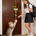 thumbnail image 3 of Hanging Door Cat Toy with Strong Suction Cup and Elastic Rope, Interactive Teaser with Catnip and Bells for Indoor Exercise, Self-Play Boredom Relief Tool, 3 of 4