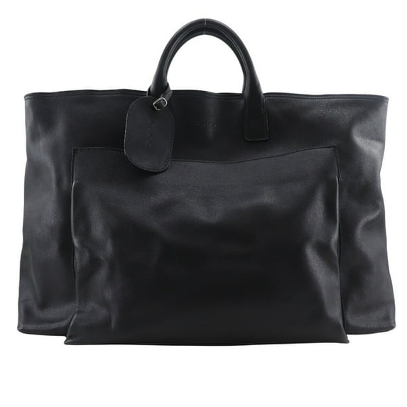 Pre-Owned Gucci Boston bag in black calfskin, unisex (Fair)