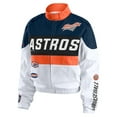 thumbnail image 2 of Women's WEAR by Erin Andrews  Orange/White Houston Astros Racing Full-Zip Jacket, 2 of 4