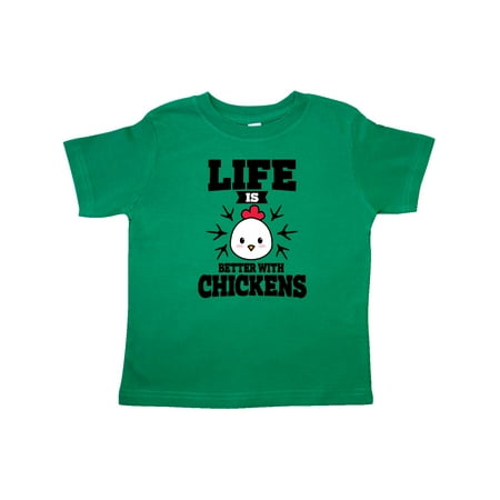 

Inktastic Life is Better with Chickens Gift Toddler Boy or Toddler Girl T-Shirt