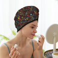 thumbnail image 3 of Yiaed BBQ Barbecue Grill Print Hair Cap with Button,Coral Fleece Hair Towel Wrap for Women Wet Hair,Quick Dry Turban for Wet Hair Long Thick Hair, 3 of 5