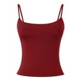 thumbnail image 4 of Women'S Tanks Camis Women'S Sexy Slim Fit Sleeveless Tank Top With Removable Padding Adjustable Strap Camisole For Layering And Casual Wear Red XL, 4 of 6