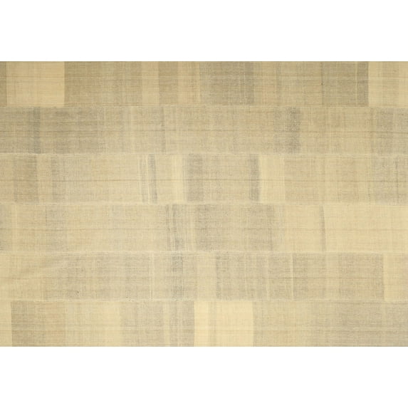 Ahgly Company Machine Washable Indoor Rectangle Contemporary Brown Gold Area Rugs, 8' x 10'