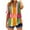 C-Multicolor, variant on Zwiiyzr Women's T-Shirt V-Neck Short Sleeve Print Floral Summer Button Loose Blouse B-Orange (2XL)