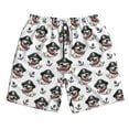 thumbnail image 3 of Uemuo Pirate Puppy Pattern Men's Swim Trunks Hawaiian Beach Bathing Suit Swimsuits Beach Quick-Dry Shorts with Pockets-Small, 3 of 9