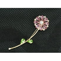 Just Love Jewels Daisy Brooch, Pink Crystal Floral Flower Pin