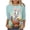 Green#, variant on MELDVDIB Womens T-Shirts Crew Neck 3/4 Sleeve Shirts Loose Summer Tops Fashion Easter Printed Light Weight Stretch Comfy Tees