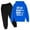 Blue, variant on Boys Suits Size 7 Winter Sweatshirt Letter Printed Hoodie Pants Children'S Casual Two Piece Fashion Trend Football Fans Sports Player Sports Gift Boys Outfits Size 8-9 4-5 Years