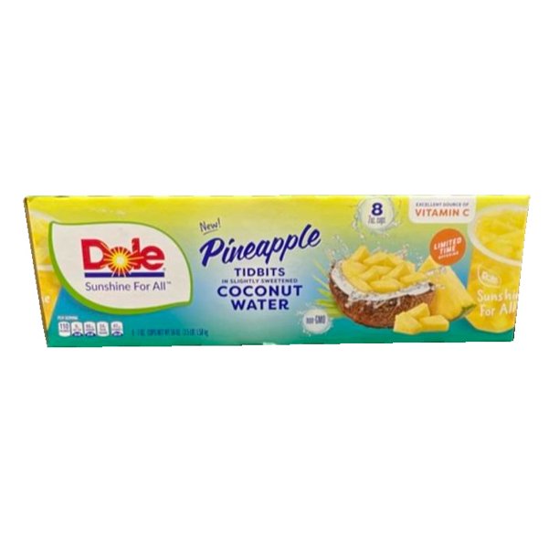 Dole Pineapple Tidbits in Slightly Sweetened Coconut Water, 7 Ounce