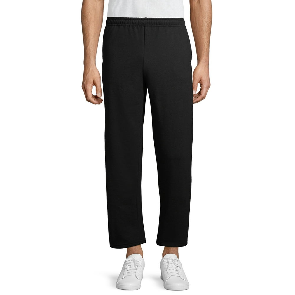 hanes men's open bottom sweatpants