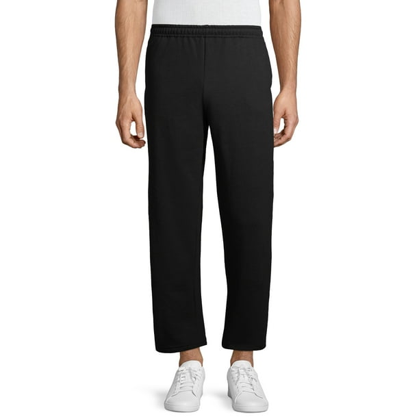 men's open bottom fleece pants