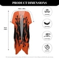 thumbnail image 6 of Xoenoiee Fire Flame Pattern Swimsuit Cover Ups for Women Casual Loose Swimwear Coverups Open Front Kimono Bathing Suit Cover Up Long Cardigan Bikini Swimsuit Coverup, 6 of 7