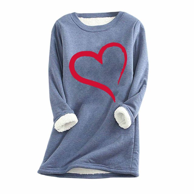 Birdeem Womens Large Loose Raglan Top Thickened and Velvet Lamb Wool Warm Underlay
