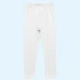 thumbnail image 2 of LNWUY Boys and Girls Solid Color Elastic Waist Cropped Pants Lightweight, Comfortable, Solid Color Versatile Leggings Long Pants White 7 Years, 2 of 5