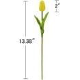 thumbnail image 6 of Scheam 20Pcs Artificial Yellow Tulip Flowers Tulip Stems PU Real Touch Tulips for Easter Spring Wreath Floral Arrangement Centerpiece Wedding Bouquet Memorial Day Cemetery, 6 of 8
