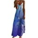 thumbnail image 1 of Vestido largo de playa ajustado con estampado de rayas sin mangas con cuello en V y cintura media a la moda para mujer Pompotops  ghjkhdj9228, 1 of 5