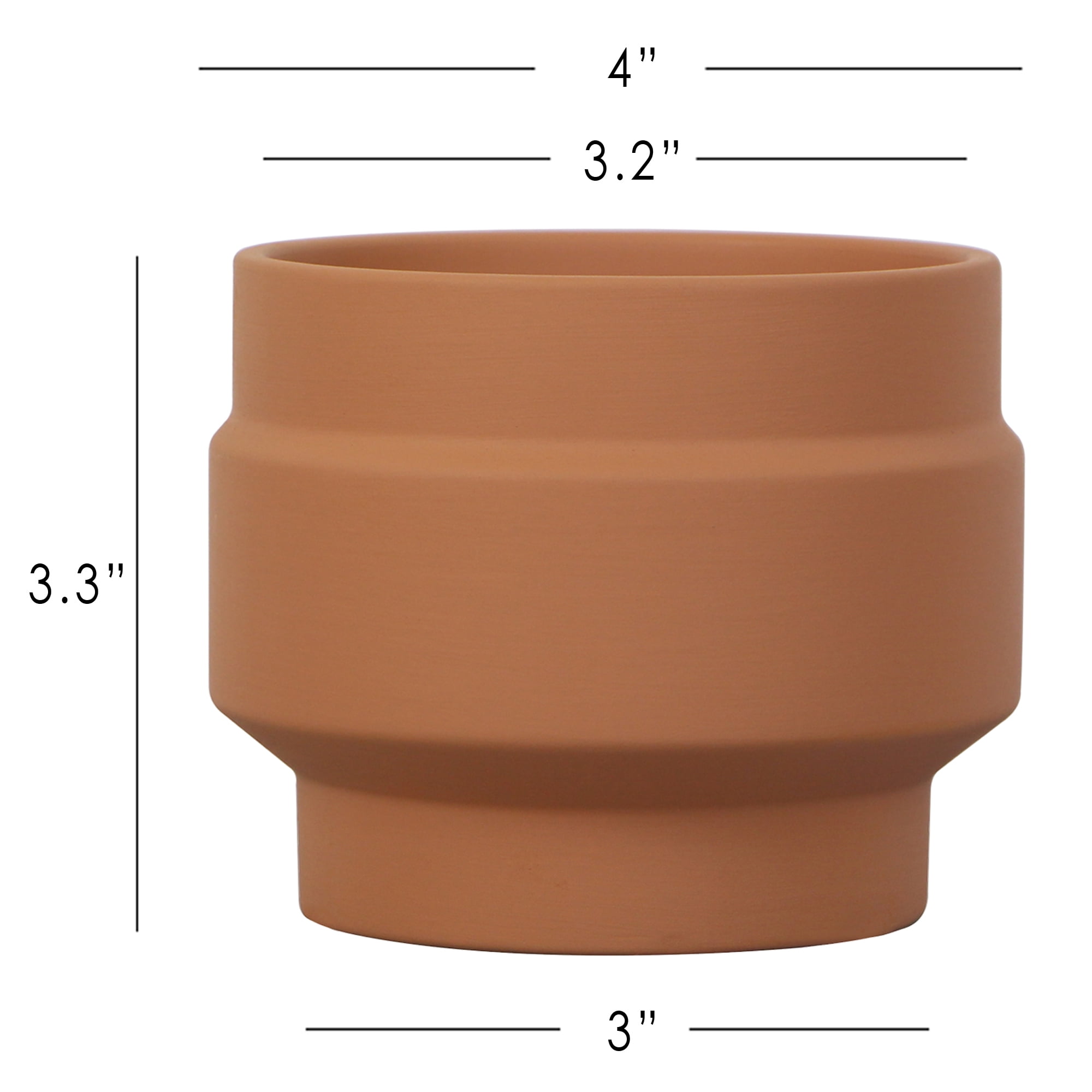Mainstays 4in Spire Terra Round Planter, Terracotta