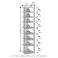 thumbnail image 3 of Furinno Compact 9-Tier Vertical Space Saving Free Standing Corner Shelf, Display Rack, Amber Pine, 3 of 6