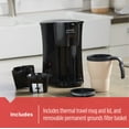 BLACK+DECKER Brew 'n Go Personal Coffeemaker with Travel Mug, Black