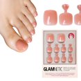 thumbnail image 1 of Uñas de los pies con acabado natural glamnetico color melocotón transparente, 1 of 6