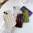 thumbnail image 2 of Water Ripple Pattern Curly Wave Frame Soft Compatible with iPhone Case (Purple,iPhone 13 Pro Max), 2 of 4