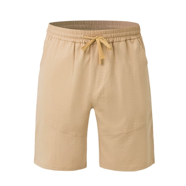 Pantalones cortos ligeros y holgados para hombre: color liso, transpirables, ocio/playa, primavera/verano
