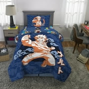 Naruto Kids 4 Piece Blue Reversible Comforter, Bed in a Bag, Twin