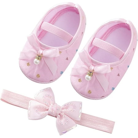 

QWZNDZGR Baby Toddler Girls Soft Sole Leather Shoes T-Strap Bridesmaids Heels Glitter Princess Shoes Glitter Bow Fringe Moccasins