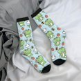 thumbnail image 5 of Disketp Cute Floral Frog Unisex Crew Socks Lightweight Breathable Ventilation Ankle Socks, Mid-calf socks for Daily, 5 of 6