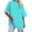 Mint Green, variant on FAIWAD Oversized Tshirts for Women Short Sleeve Crew Neck Plus Size Summer Tops Casual Basic Workout Clothes