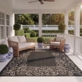 thumbnail image 4 of SAFAVIEH Courtyard Chole Bordered Indoor/Outdoor Area Rug, Black/Beige, 5'3" x 7'7", 4 of 12