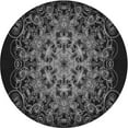 thumbnail image 1 of Ahgly Company Machine Washable Indoor Round Transitional Midnight Gray Area Rugs, 4' Round, 1 of 7