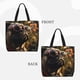 thumbnail image 2 of Fotbe Pug Wearing Sunglasses Flowers Bolsa Tote con Estampado para Mujer, Bolsos con Cremallera, Bolsa de Hombro Casual de Gran Capacidad con Bolsillos Internos, 2 of 7