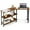 Brown, variant on Giantex Patented Rotating Couch Side Table, L-Shaped Sofa End Table, Moveable Laptop Table for Home Office, Brown