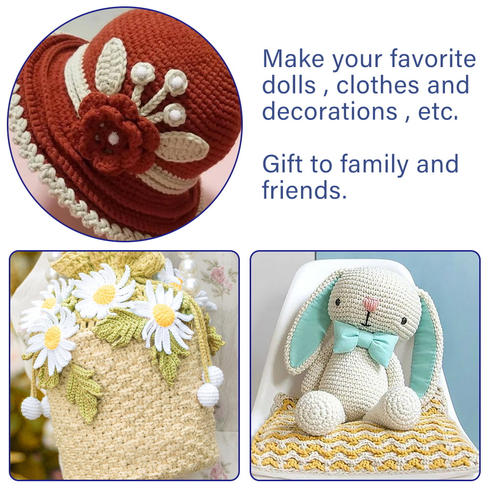 Crochet Doll Kit Decorative DIY Sewing Craft Includes Yarn, Hook Animal  Crochet Kit for Gift Adults Kids Teens Festival - AliExpress