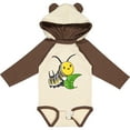 thumbnail image 3 of Inktastic Monarch butterfly caterpillar- cute baby insect Boys or Girls Long Sleeve Baby Bodysuit, 3 of 5