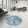 thumbnail image 4 of Ahgly Company Machine Washable Indoor Rectangle Contemporary Steel Blue Area Rugs, 5' x 8', 4 of 7