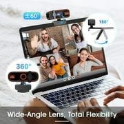 RONY 1080P HD USB Webcam with Microphone, Streaming Computer Web Camera for PC Desktop Laptop