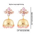 thumbnail image 3 of Efulgenz Indian Jewelry Bollywood Antique Crystal Kundan Jhumki Jhumka Earrings Set for Women, 3 of 5