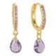 thumbnail image 1 of Pendientes de aro pequeños con forma de gota de agua de circón Multicolor a la moda para mujer, pendientes de Piercing con colgante de acero inoxidable, recién llegados 2022 Tan Jianjun unisex, 1 of 2