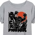 thumbnail image 3 of Marvel Black Panther - Linocut Style Print - Women's Oversized Graphic T-Shirt, 3 of 5