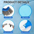 thumbnail image 3 of 3 Pcs Swimming Pool Cleaning Kit,12 ft Telescopic Aluminum Pole16.9 Inch Brush Head with Fine Mesh Skimmer Net Swimming Pool Cleaner for Spas, Hot Tub Fountains, 3 of 5