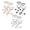 thumbnail image 3 of Minnieouse 8 piezas de anillos para pezones, accesorio de moda de acero inoxidable, hermosa joyería Sexy para Piercing, decoración de pecho para niña, Type2 NO2 Minnieouse AP009717-01, 3 of 6