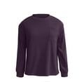 thumbnail image 4 of Womens Waffle Knit Tops 2025 Oversized Long Sleeve Crewneck Shirts Business Casual Blouses Basic Shirts with Pockets, 4 of 4